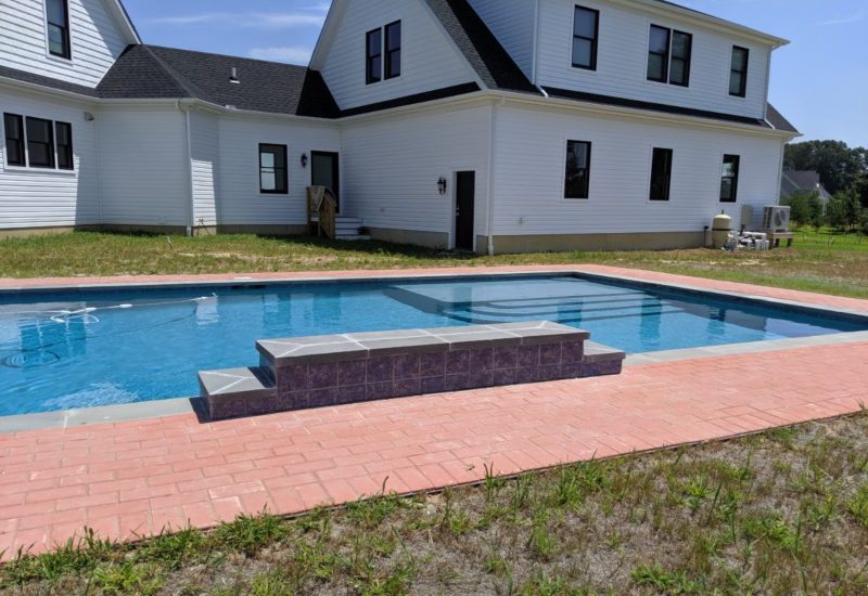 A house with swimming pool.