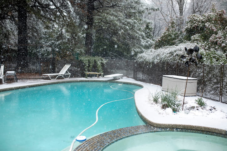 Winter Pool in Snow